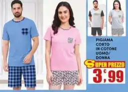 Maury's Pigiama corto in cotone uomo/ donna offerta
