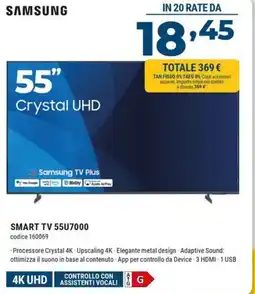 Sinergy SAMSUNG SMART TV 55U7000 offerta