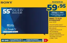 Sinergy SONY SMART TV OLED K55XR8APAEP offerta