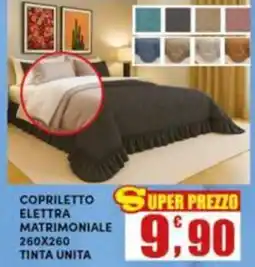 Maury's Copriletto elettra matrimoniale 260x260 tinta unita offerta