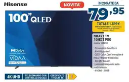 Sinergy Hisense SMART TV 100E7S PRO offerta