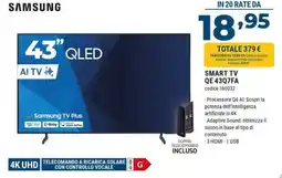 Sinergy SAMSUNG SMART TV QE 43Q7FA offerta