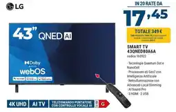 Sinergy LG SMART TV 43QNED80A6A offerta