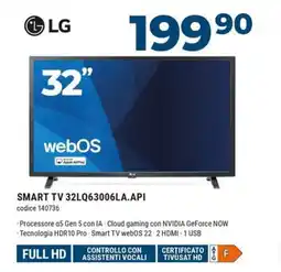 Sinergy LG SMART TV 32LQ63006LA.API offerta