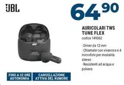 Sinergy Jbl auricolari tws tune flex offerta