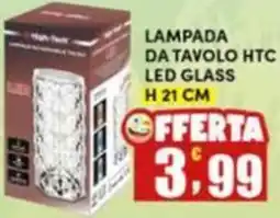 Maury's Lampada da tavolo htc led glass h 21 cm offerta