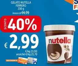 Spazio Conad Gelato NUTELLA FERRERO offerta