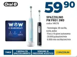 Sinergy Oral-b spazzolino PW PRO1 3WD offerta