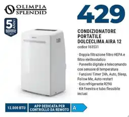 Sinergy Olimpia splendid condizionatore portatile dolceclima aira 12 offerta