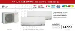 Sinergy MITSUBISHI ELECTRIC KIT DUAL MXZ-2HA40VF + MSZ-DW25VF-E2 + MSZ-DW35VF-E2 offerta