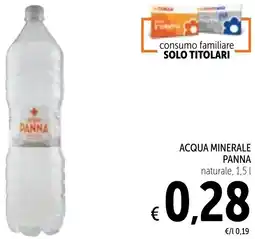 Spazio Conad Acqua minerale PANNA offerta