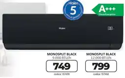 Sinergy Haier MONOSPLIT BLACK 9.000 BTU/h offerta