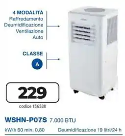 Sinergy HYUNDAI WSHN-PO7S 7.000 BTU offerta