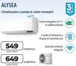Sinergy OLIMPIA SPLENDID ALYSEA 9.000 BTU/h offerta