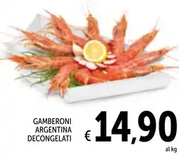Spazio Conad Gamberoni argentina decongelati offerta