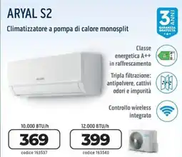 Sinergy OLIMPIA SPLENDID ARYAL S2 10.000 BTU/h offerta