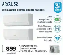 Sinergy OLIMPIA SPLENDID ARYAL S2 DUAL14.000 BTU/h offerta