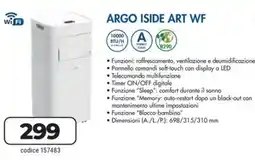 Sinergy Argo iside art WF offerta