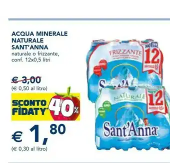 Esselunga Acqua sant'anna offerta