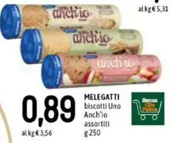 Famila Melegatti Biscotti Uno Anch'io Assortiti 250g offerta