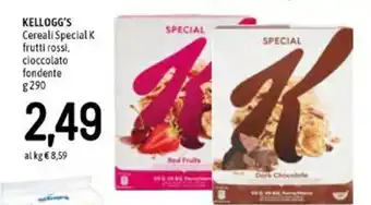 Famila Kellogg's Cereali Special K Frutti Rossi, Cioccolato Fondente 290g offerta