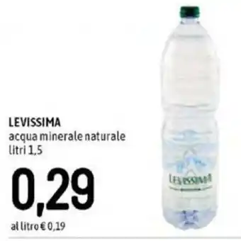 Famila Levissima Acqua Minerale Naturale 1,5 litri offerta