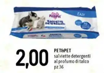 Famila Pet&Pet Salviette Detergenti al Profumo di Talco 36pz offerta