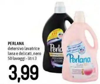 Famila Perlana Detersivo Lavatrice Lana e Delicati, Nero 50 lavaggi 3 litri offerta