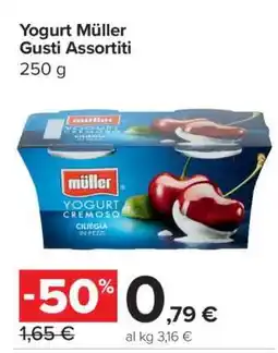 Carrefour Yogurt Müller Gusti Assortiti offerta