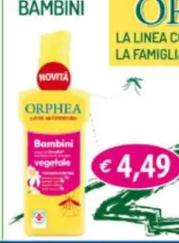 Acqua & Sapone ORPHEA Latte Antipunture Bambini offerta