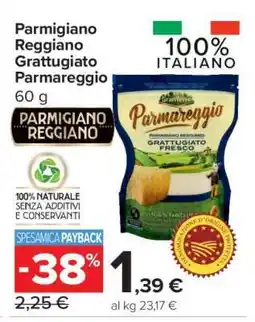 Carrefour Parmigiano Reggiano Grattugiato Parmareggio offerta