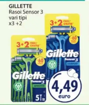 Acqua & Sapone GILLETTE Rasoi Sensor 3 offerta