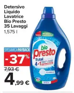 Carrefour Detersivo Liquido Lavatrice Bio Presto 35 Lavaggi offerta