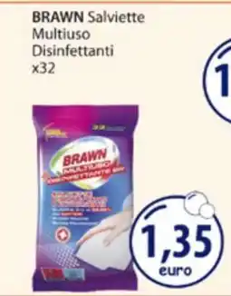 Acqua & Sapone BRAWN Salviette Multiuso Disinfettanti x32 offerta