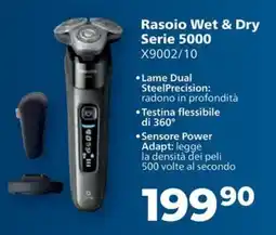 Sinergy PHILIPS Rasoio Wet & Dry Serie 5000 X9002/10 offerta