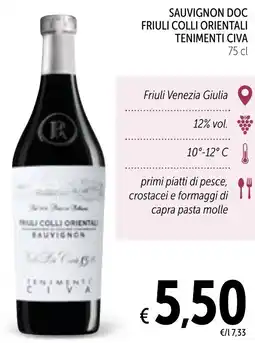 Spazio Conad Sauvignon doc friuli colli orientali TENIMENTI CIVA offerta
