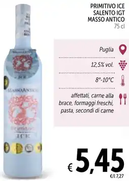 Spazio Conad Primitivo ice salento igt MASSO ANTICO offerta