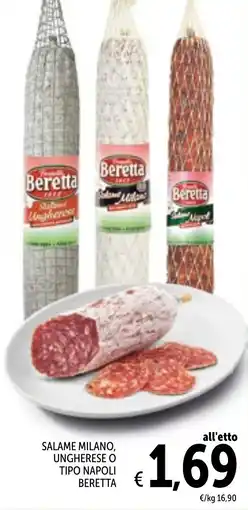 Spazio Conad Salame milano, ungherese o tipo napoli BERETTA offerta