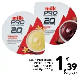 Spazio Conad Milk pro hight protein 20g crema dessert offerta