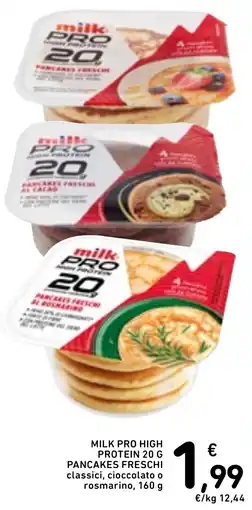 Spazio Conad Milk pro high protein 20 g pancakes freschi offerta