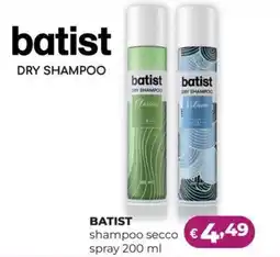 La Saponeria BATIST shampoo secco spray offerta