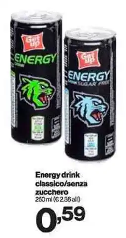 In'S Mercato Get Up Energy drink classico/senza zucchero offerta