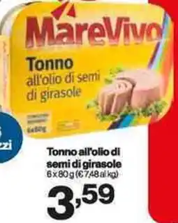 In'S Mercato Tonno all'olio di semi di girasole MareVivo offerta