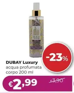 La Saponeria DUBAY Luxury acqua profumata corpo offerta