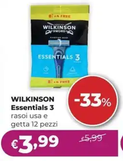 La Saponeria WILKINSON Essentials 3 rasoi usa e getta offerta