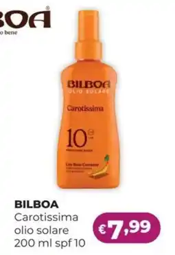 La Saponeria BILBOA Carotissima olio solare spf 10 offerta