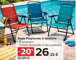 Carrefour Market Sedia Pieghevole in textilene offerta