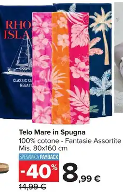 Carrefour Market Telo Mare in Spugna offerta