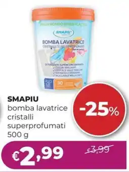 La Saponeria SMAPIU bomba lavatrice cristalli superprofumati offerta