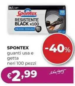 La Saponeria SPONTEX guanti usa e getta neri offerta